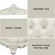 Adara Pearl White Upholstered Lounge Chair with Pillows and Nailhead Trim