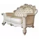 Vendome Champagne 70" Loveseat with Pillows and Nailhead Trim