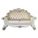 Vendome Champagne 70" Living Room Set with Pillows and Nailhead Trim