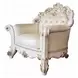 Vendome Champagne 70" Living Room Set with Pillows and Nailhead Trim