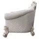 Vendome II Two Tone Ivory Upholstered Accent Chair with Pillows and Nailhead Trim