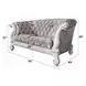 Versailles Ivory 76" Loveseat with Pillow and Nailhead Trim