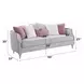 Kasa Beige 94" Sofa with Pillows