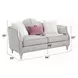 Kasa Beige 66" Loveseat with Pillows