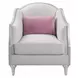 Kasa Beige Upholstered Lounge Chair with Pillow