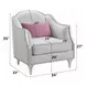 Kasa Beige Upholstered Lounge Chair with Pillow