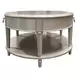 Kasa Gray and Champagne Oval Sintered Stone Top Cocktail Table
