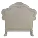 Dresden Cream Upholstered Accent Chair with Pillows and Nailhead Trim
