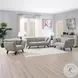 Nayeli Brown Linen 65" Loveseat