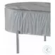 Yukino Gray High Gloss and Chrome Oval Coffee Table
