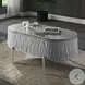 Yukino Gray High Gloss and Chrome Oval Occassional Table Set