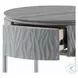 Yukino Gray High Gloss and Chrome Round End Table