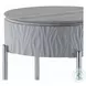 Yukino Gray High Gloss and Chrome Round End Table