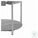 Yukino Gray High Gloss and Chrome Round End Table