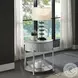 Yukino Gray High Gloss and Chrome Round End Table