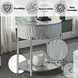 Yukino Gray High Gloss and Chrome Round End Table