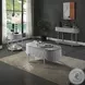 Yukino Gray High Gloss and Chrome Round End Table