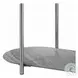 Yukino Gray High Gloss and Chrome Oval Sofa Table
