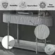 Yukino Gray High Gloss and Chrome Oval Sofa Table