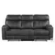 Hirah Dark Gray Polish Microfiber Reclining Living Room Set