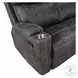 Hirah Dark Gray Polish Microfiber Reclining 86" Sofa