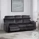 Hirah Dark Gray Polish Microfiber Reclining 86" Sofa