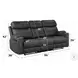 Hirah Dark Gray Polish Microfiber Reclining 86" Sofa