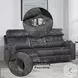 Hirah Dark Gray Polish Microfiber Reclining 86" Sofa