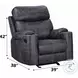 Hirah Dark Gray Polish Microfiber Glider Recliner
