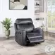 Hirah Dark Gray Polish Microfiber Glider Recliner