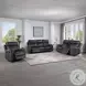 Hirah Dark Gray Polish Microfiber Glider Recliner