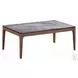 Bevis Engineered Stone and Walnut Rectangular Coffee Table