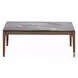 Bevis Engineered Stone and Walnut Rectangular Coffee Table