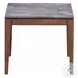 Bevis Engineered Stone and Walnut Square End Table