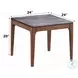 Bevis Engineered Stone and Walnut Square End Table