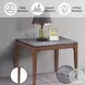 Bevis Engineered Stone and Walnut Square End Table