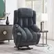 Omarion Blue Chenille Power Recliner with Lift, Heating and Massage