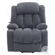 Omarion Blue Chenille Power Recliner with Lift, Heating and Massage