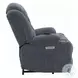 Omarion Blue Chenille Power Recliner with Lift, Heating and Massage