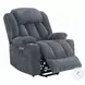 Omarion Blue Chenille Power Recliner with Lift, Heating and Massage