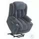 Omarion Blue Chenille Power Recliner with Lift, Heating and Massage