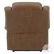 Omarion Brown Polished Microfiber Power Recliner with Lift, Heating and Massage