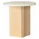 Qwin White and Oak Marble Top Occassional Table Set