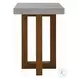 Keven Faux Concrete Top and Walnut Square End Table