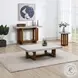 Keven Faux Concrete Top and Walnut Square End Table