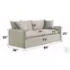 Upendo Beige Linen Living Room Set with 2 Pillows
