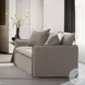 Upendo Beige Linen 64" Loveseat with 2 Pillows