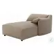 Veata Light Brown Suede Sectional Sofa