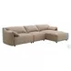 Veata Light Brown Suede Sectional Sofa