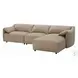 Veata Light Brown Suede Sectional Sofa